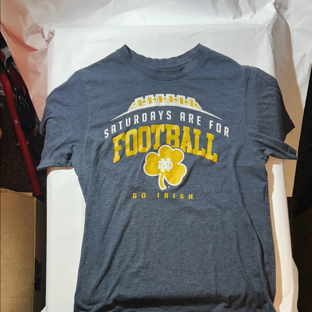 Notre Dame Football “Saturdays Are For Football/Go Irish” Graphic Tee